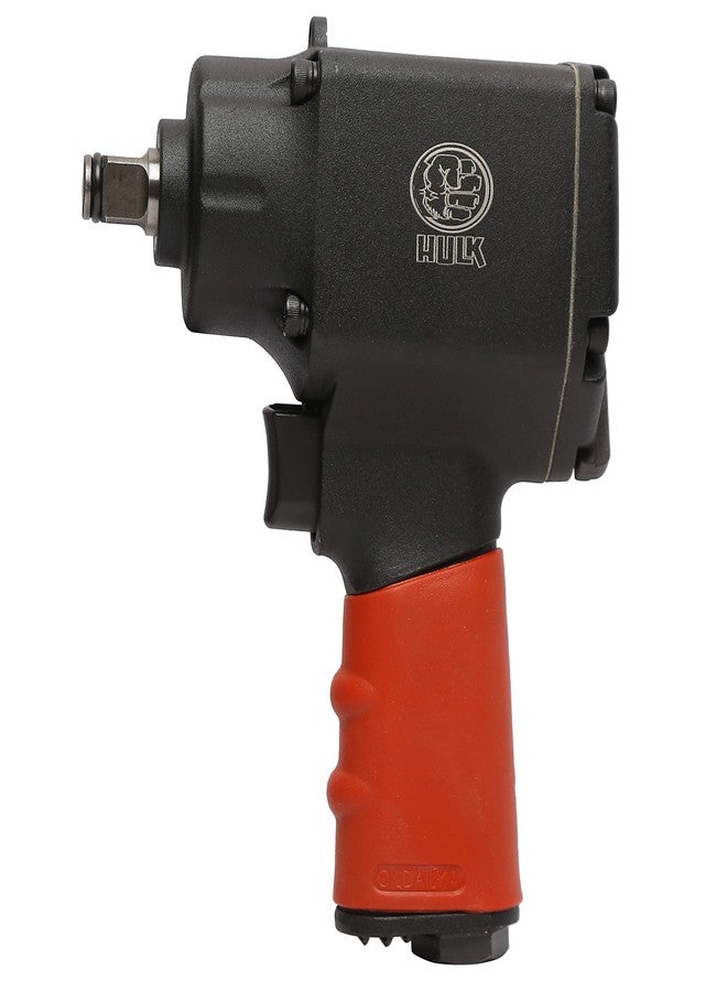 هالك مفتاح ربط هوائي من هالك، صغير الحجم 1/2 بوصة مع مجموعة مقابس AT-198 (عزم الدوران 550 نيوتن متر)، مصنوع من مواد مركبة، أقصى عزم دوران عكسي، خفيف الوزن، يُمكن استخدامه بيد واحدة للأمام. - Image 4